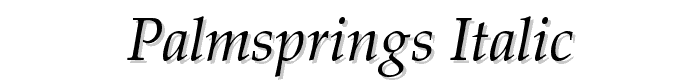 PalmSprings Italic font